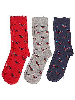 Barbour Pheasant Socks Gift Box, Pack of 3