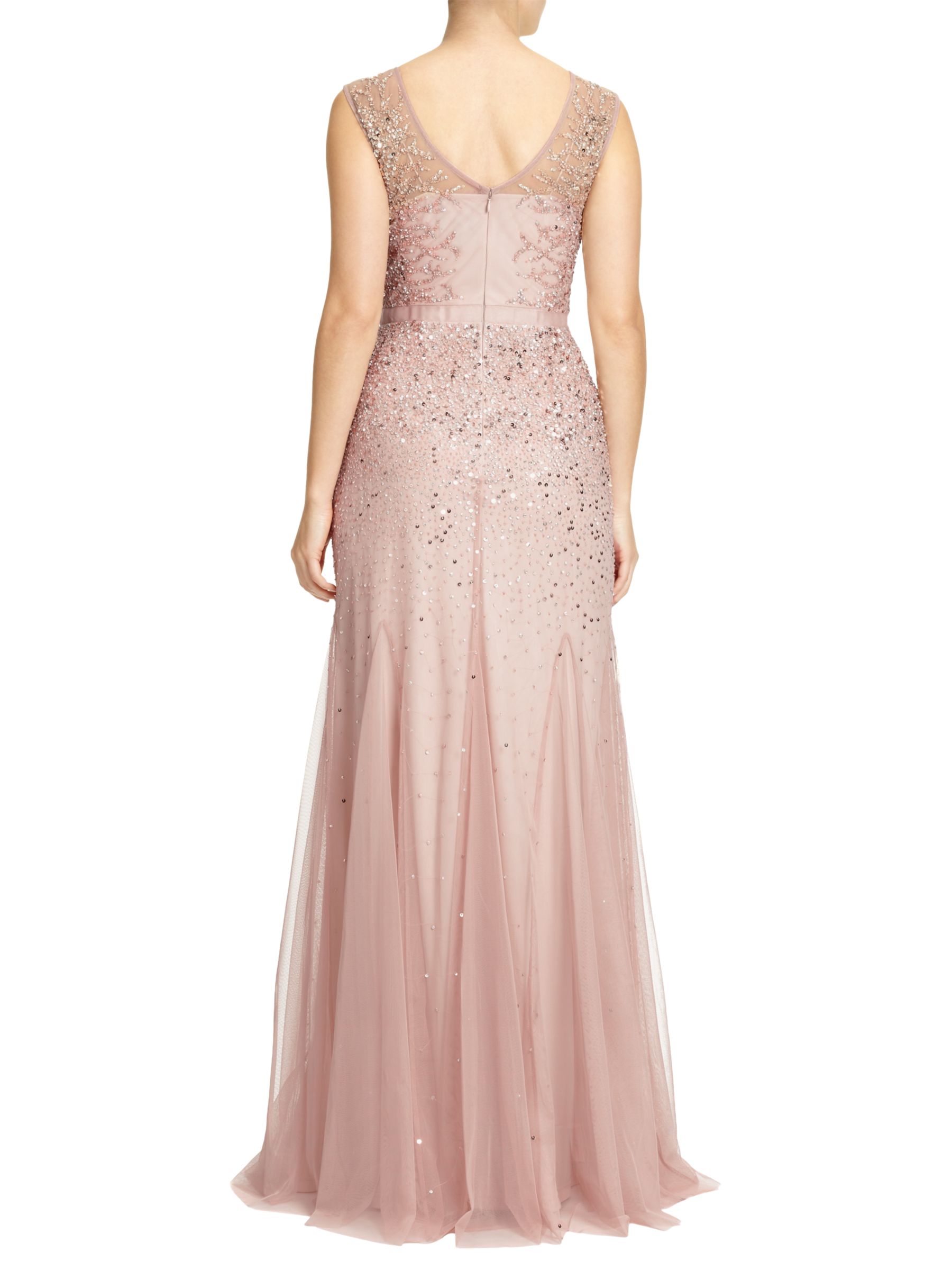 Adrianna Papell Petite Long Beaded Gown ...