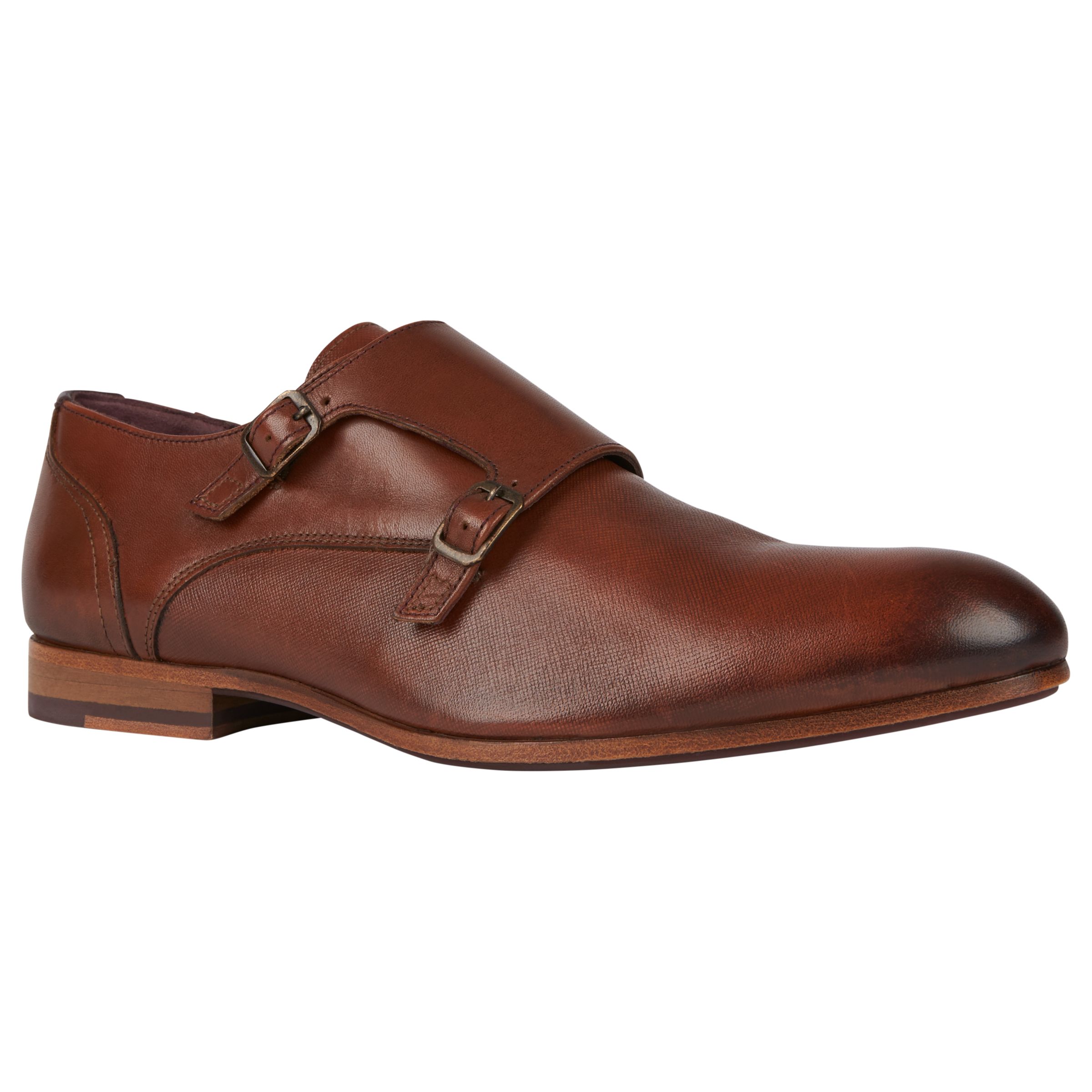 Ted Baker Valath Monk Strap Shoes, Tan