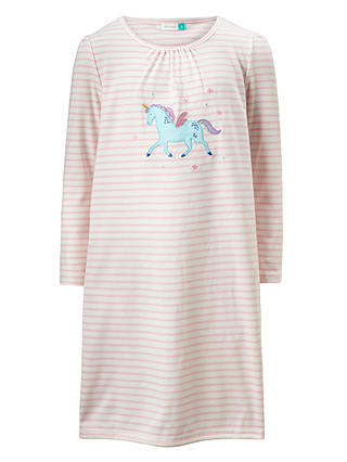 John Lewis & Partners Children's Unicorn Print Night Dress, Pink