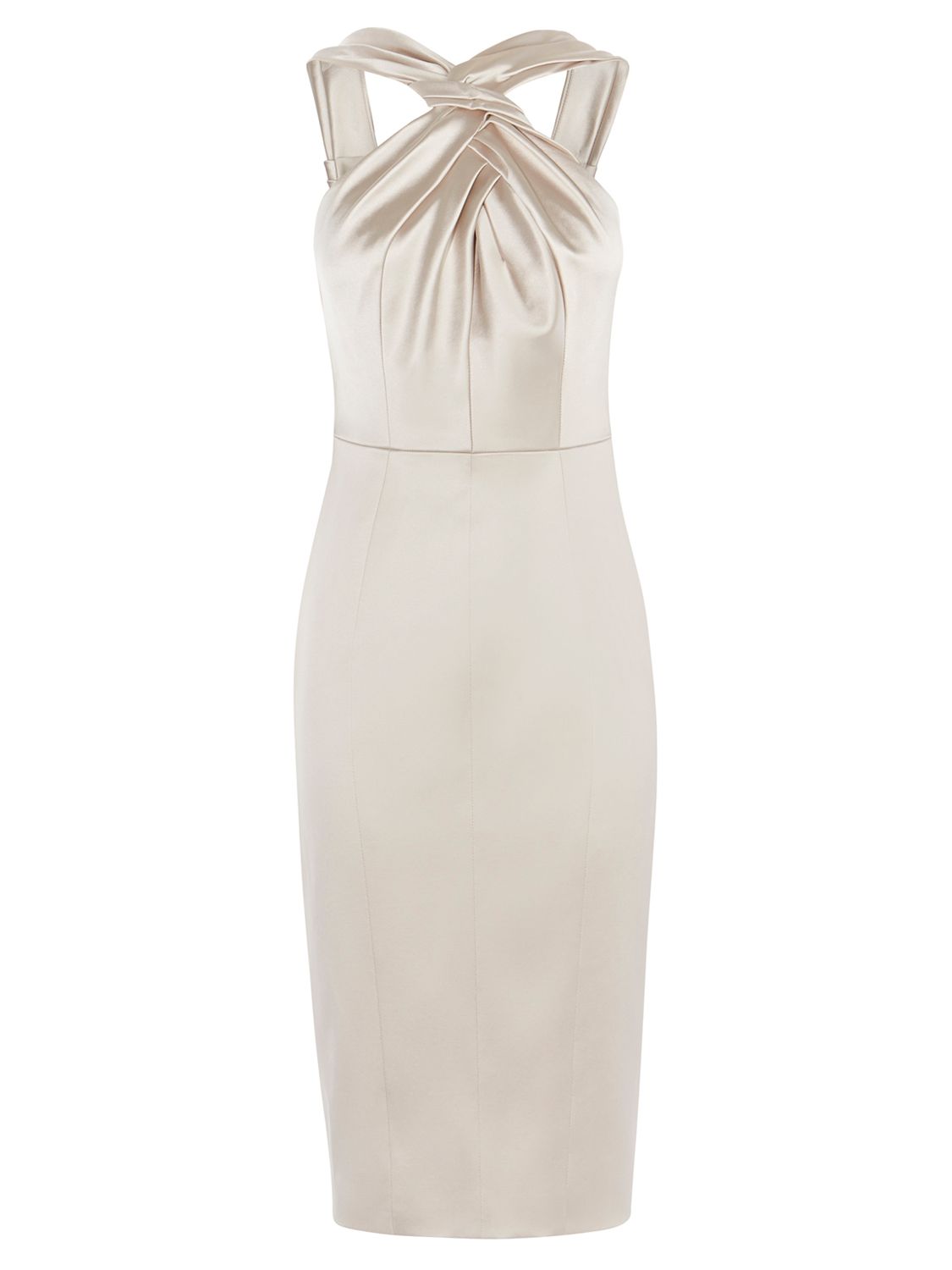 karen millen champagne satin dress