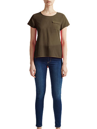 French Connection Sania Plains Short Sleeve Top
