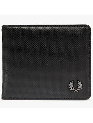 Fred Perry Pique Texture Billfold Wallet, Black
