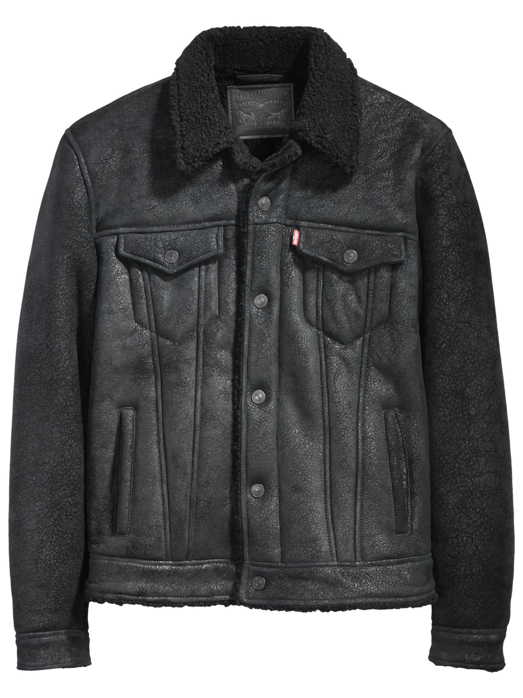 Levi's Shearling Trucker Jacket, Black 
