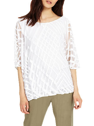 Phase Eight Eve Geo Burnout Top, White