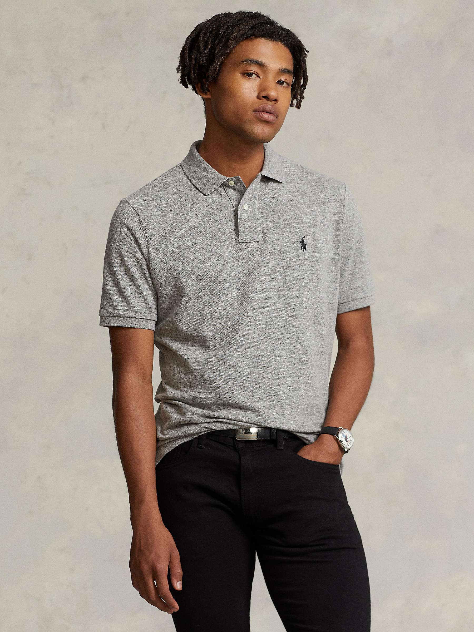 Buy Polo Ralph Lauren Slim Fit Polo Top, Canterbury Heather Online at johnlewis.com