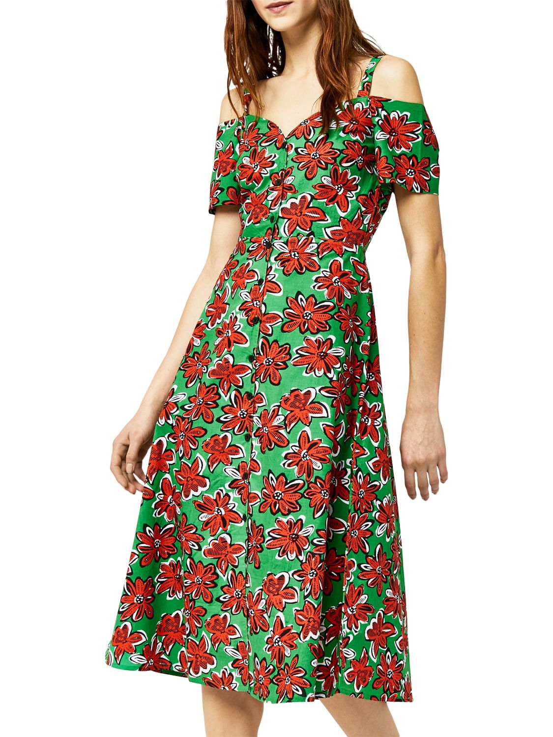 warehouse daisy print dress