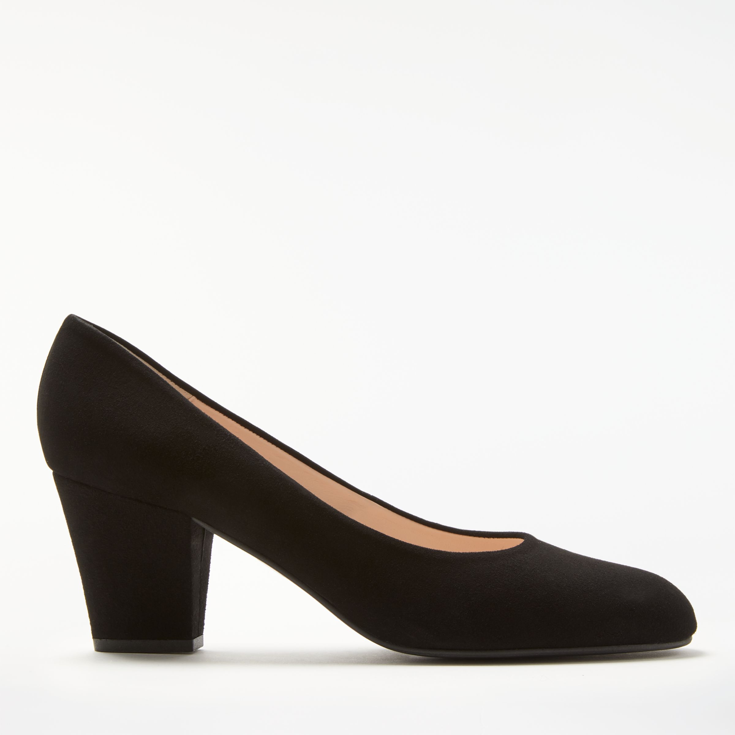 Block-heeled court shoes