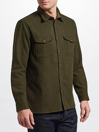 JOHN LEWIS & Co. Wool Blend Overshirt, Green