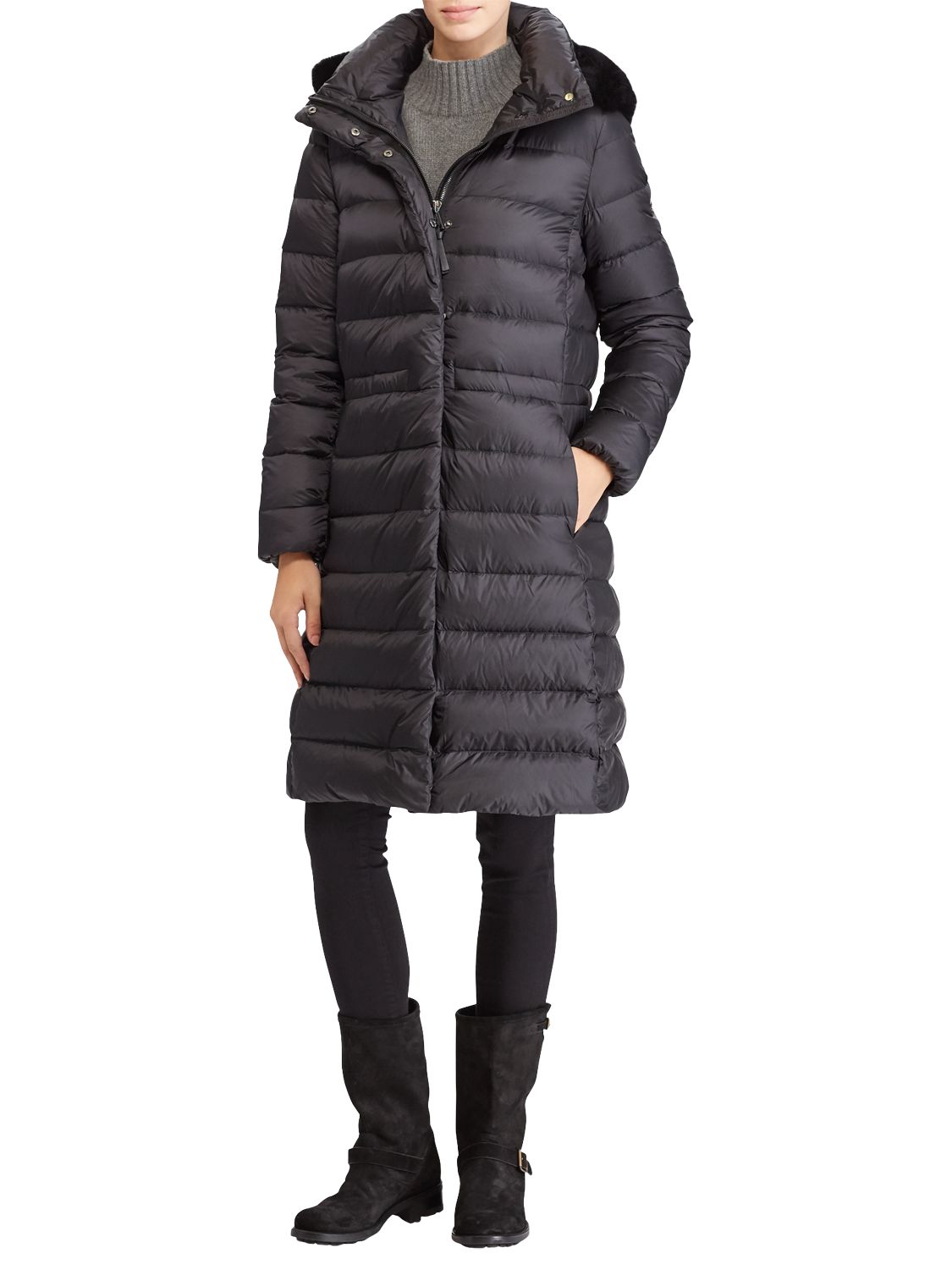 Polo Ralph Lauren Quilted Hooded Down Coat, Polo Black