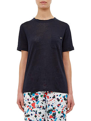 Ted Baker Colour By Numbers Harlaa Square Cut Linen T-Shirt