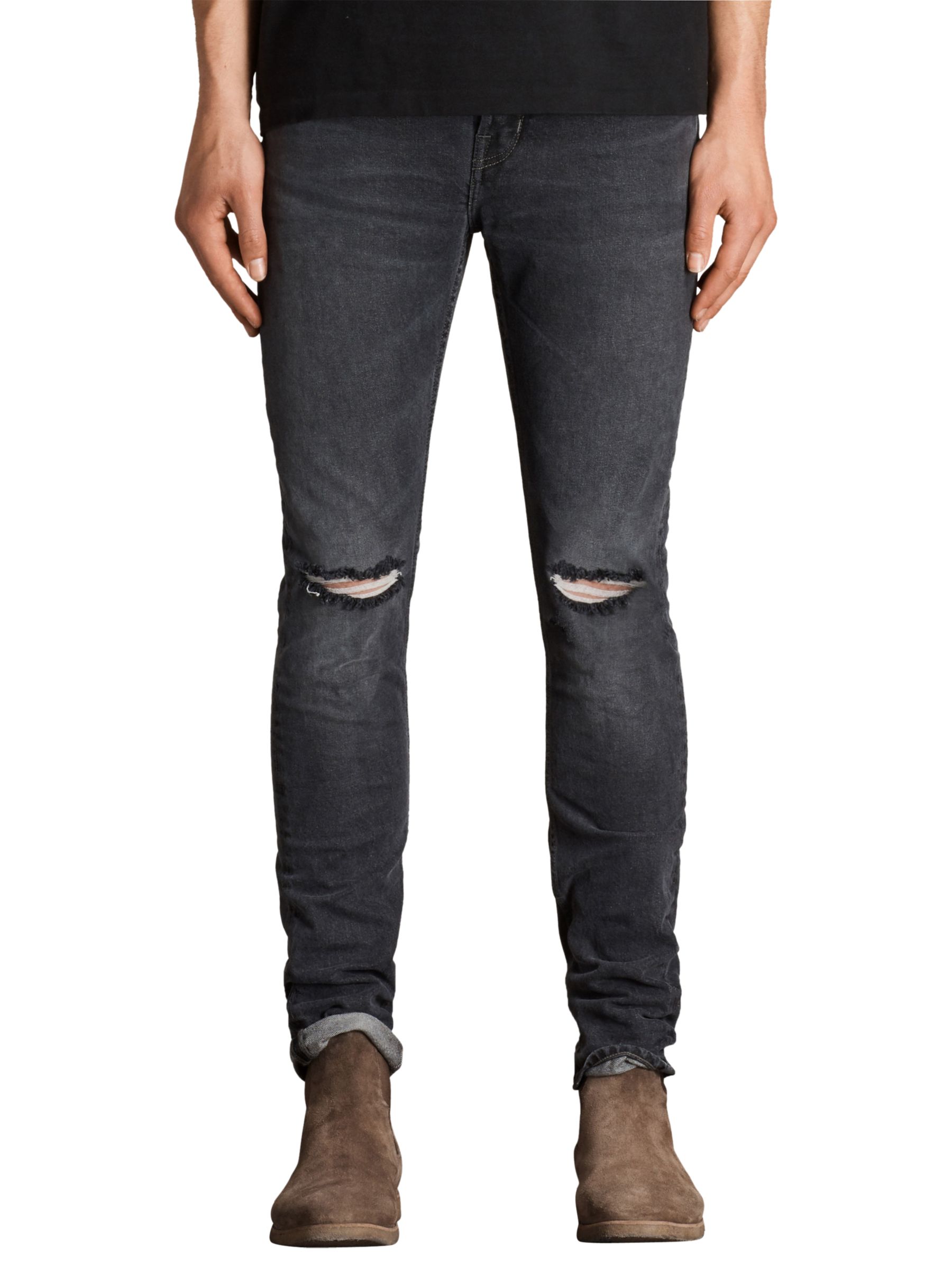 AllSaints Bannock Cigarette Jeans, Black