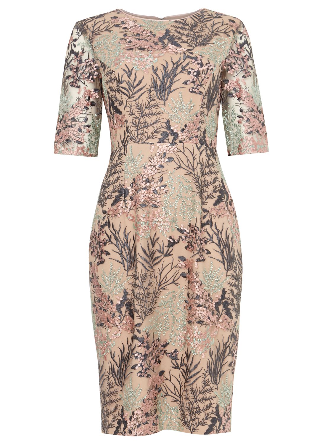 phase eight fern embroidered dress