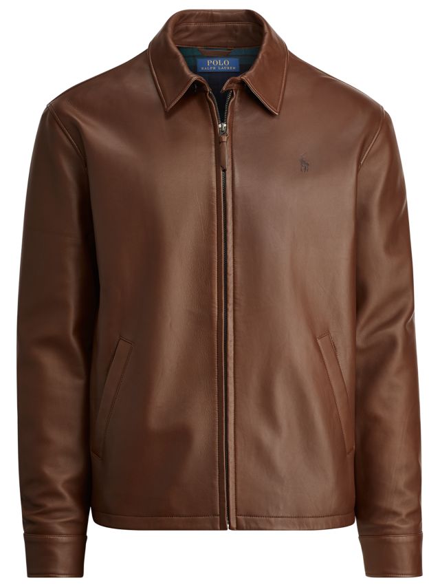 Polo Ralph Lauren Maxwell Leather Jacket, Bison Brown