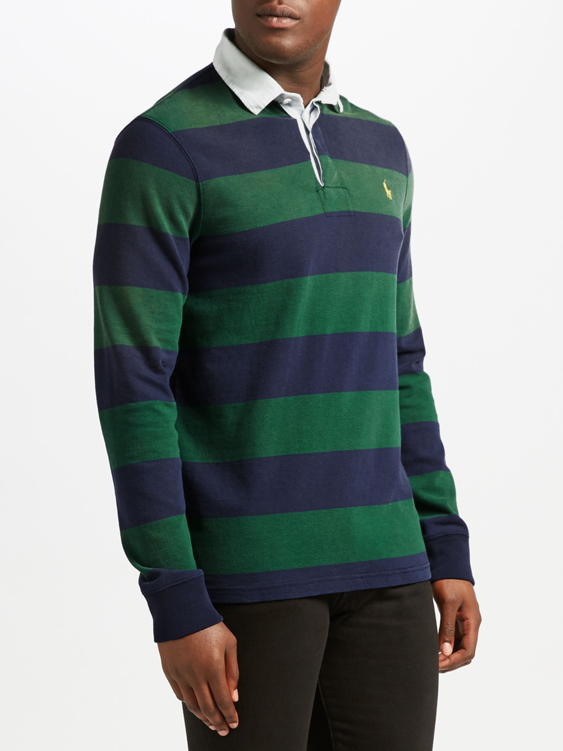 Polo Ralph Lauren Long Sleeve Rugby Knit, French Navy/New Forest at ...