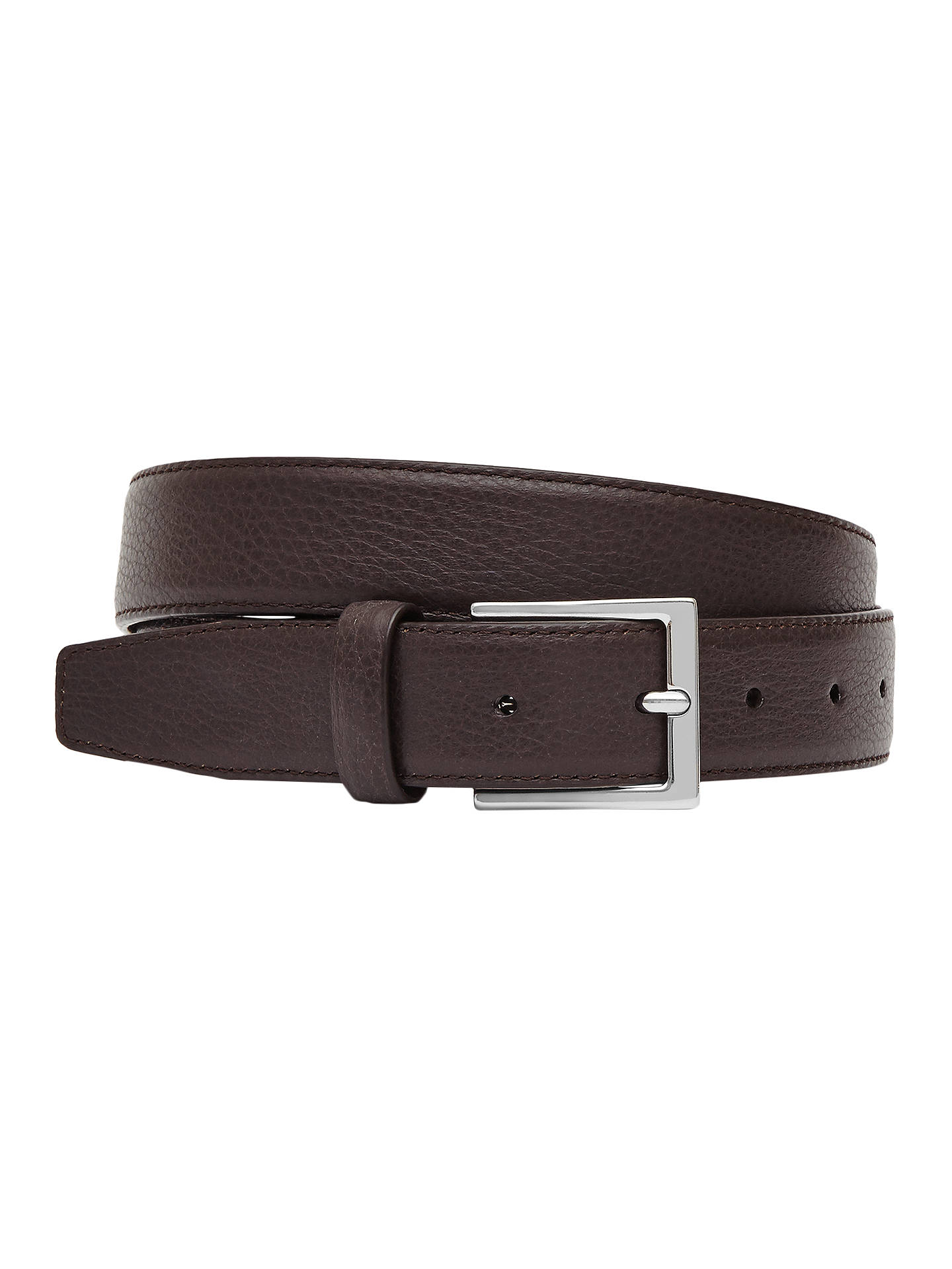 Reiss Henry Tumbled Leather Belt at John Lewis & Partners