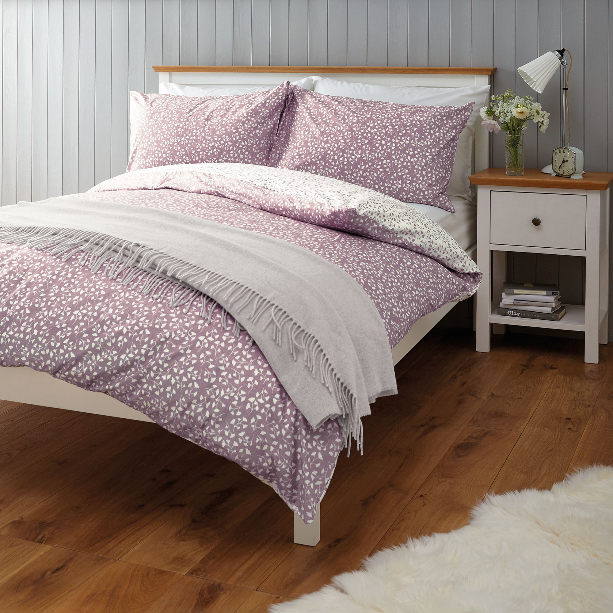 John Lewis & Partners Crisp and Fresh Country Arley Bedding, Cassis