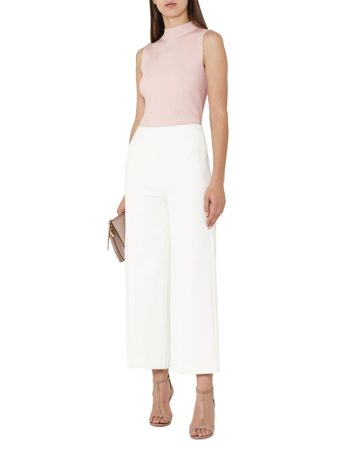 Reiss Charlie High Neck Ribbed Top