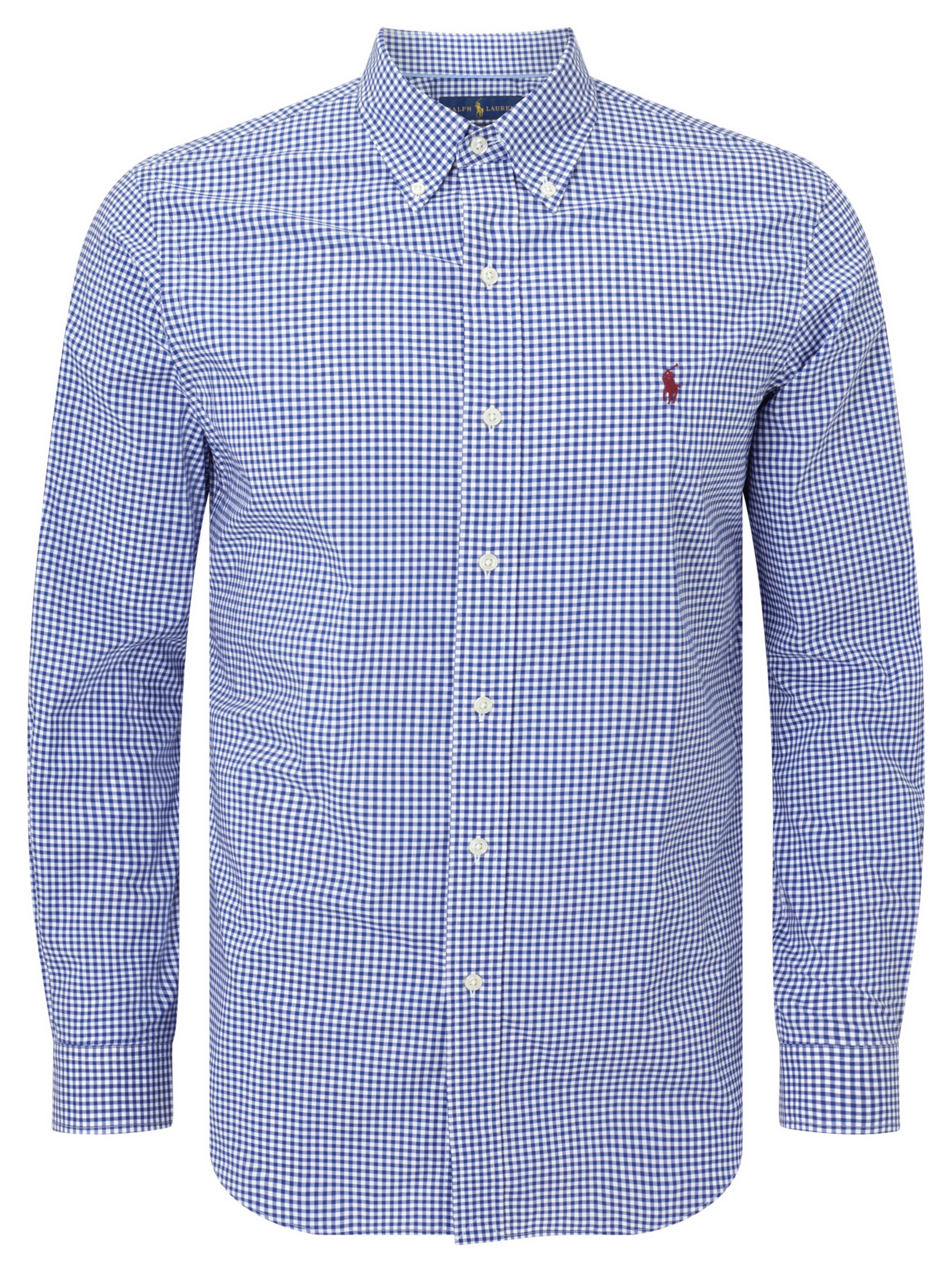 Polo Ralph Lauren Button Down Pin Point Collar Long Sleeve Shirt, Blue ...
