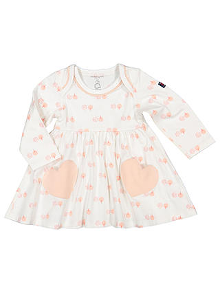 Polarn O. Pyret Baby Tree Print Dress, Pink