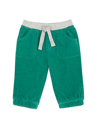 John Lewis & Partners Baby Corduroy Trousers, Green