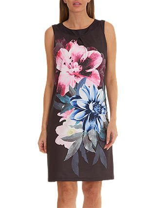 Betty Barclay Floral Print Dress, Black/Pink