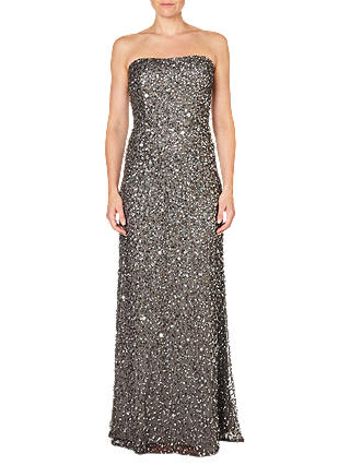 Adrianna Papell Strapless Crunchy Bead Gown, Lead