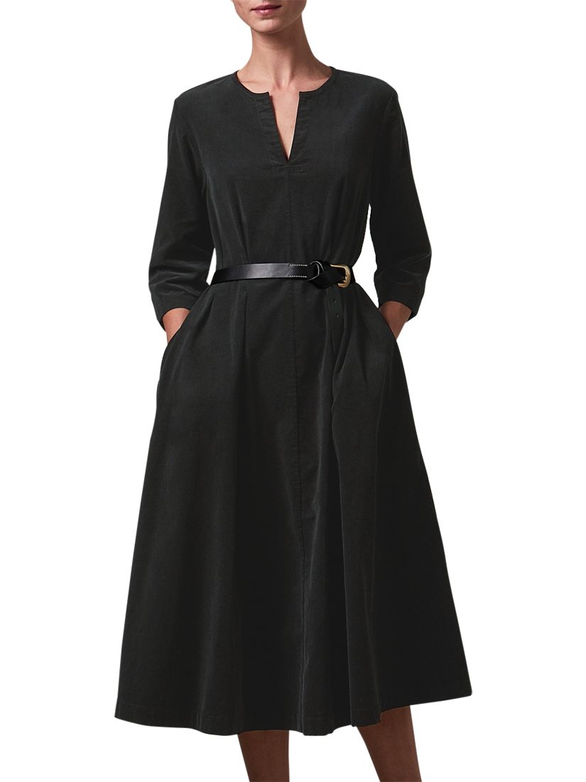 Toast Needlecord Dart Dress Black Olive At John Lewis Partners