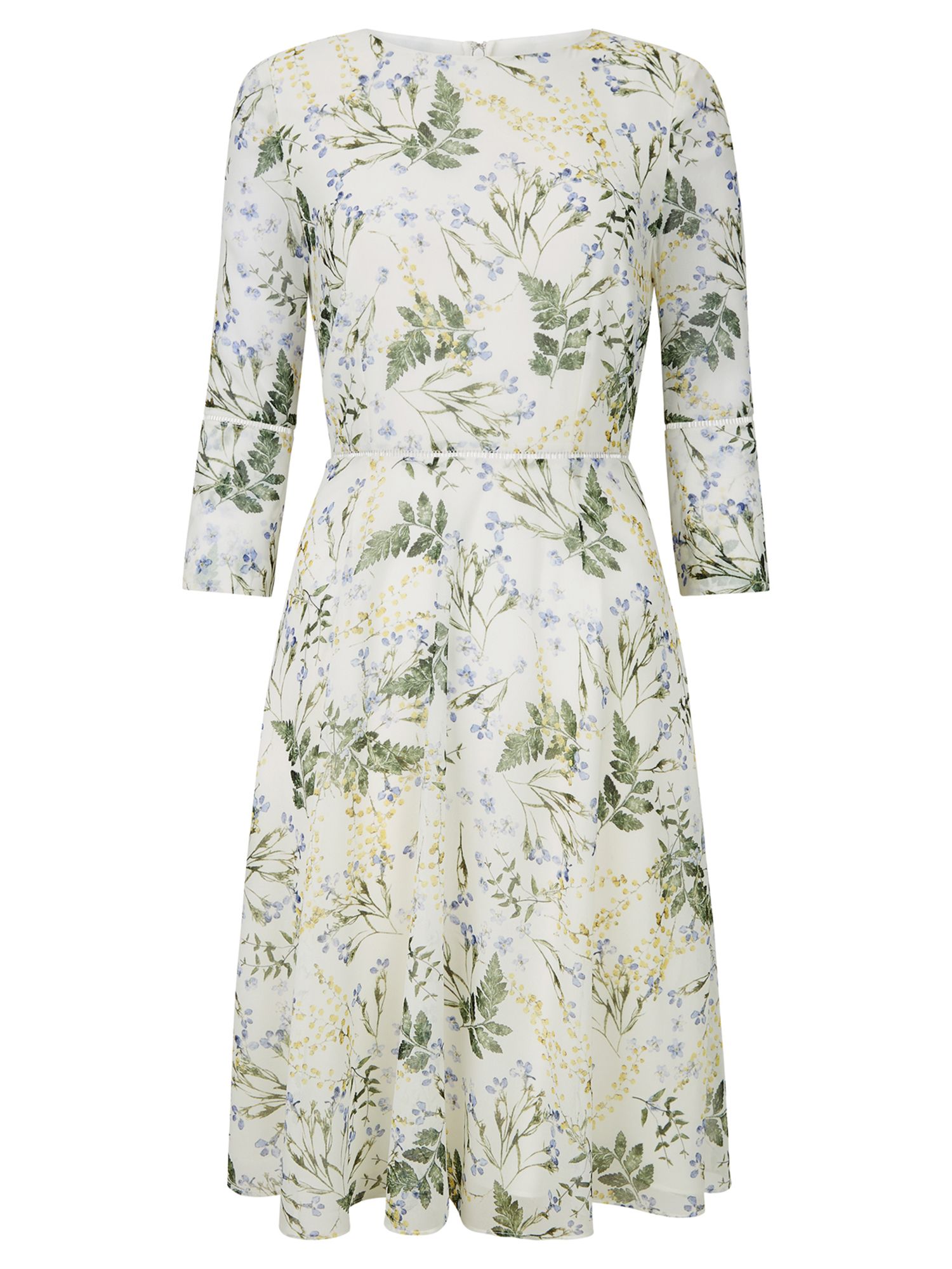 Hobbs Virginia Dress, Ivory/Multi at John Lewis & Partners