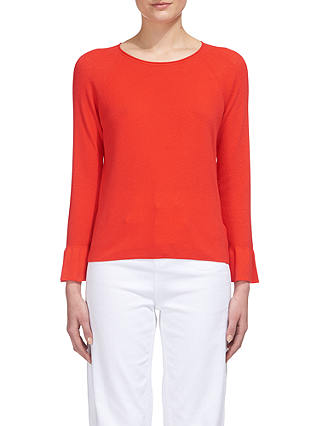 Whistles Frill Wide Sleeve Top, Coral