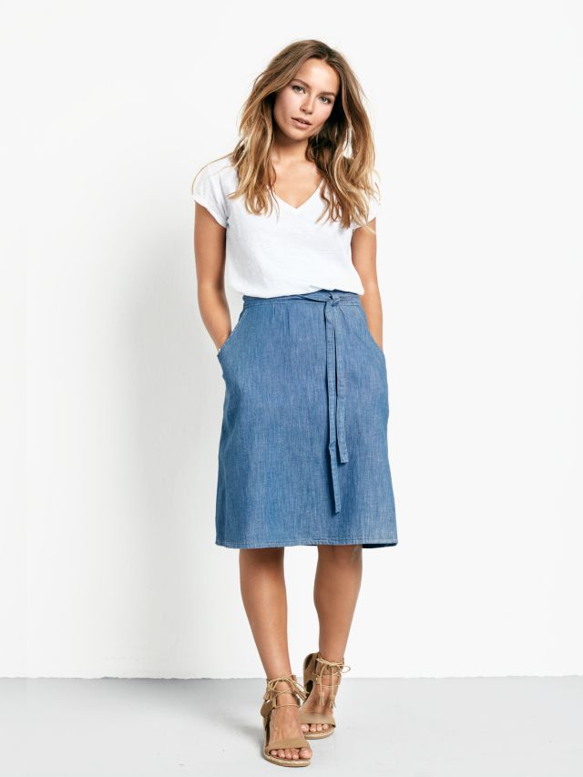 Hush denim shop midi skirt