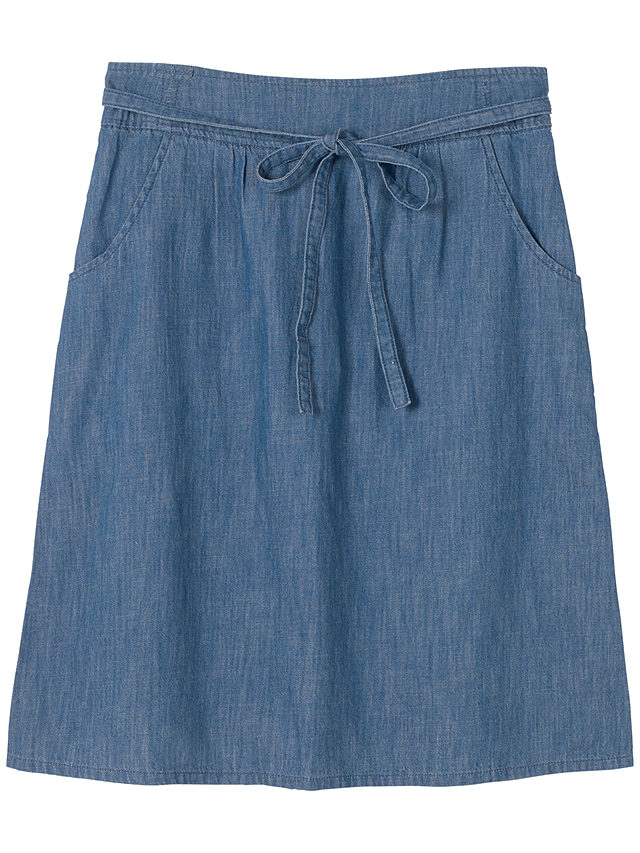 hush Chambray Skirt, Denim Blue, 6