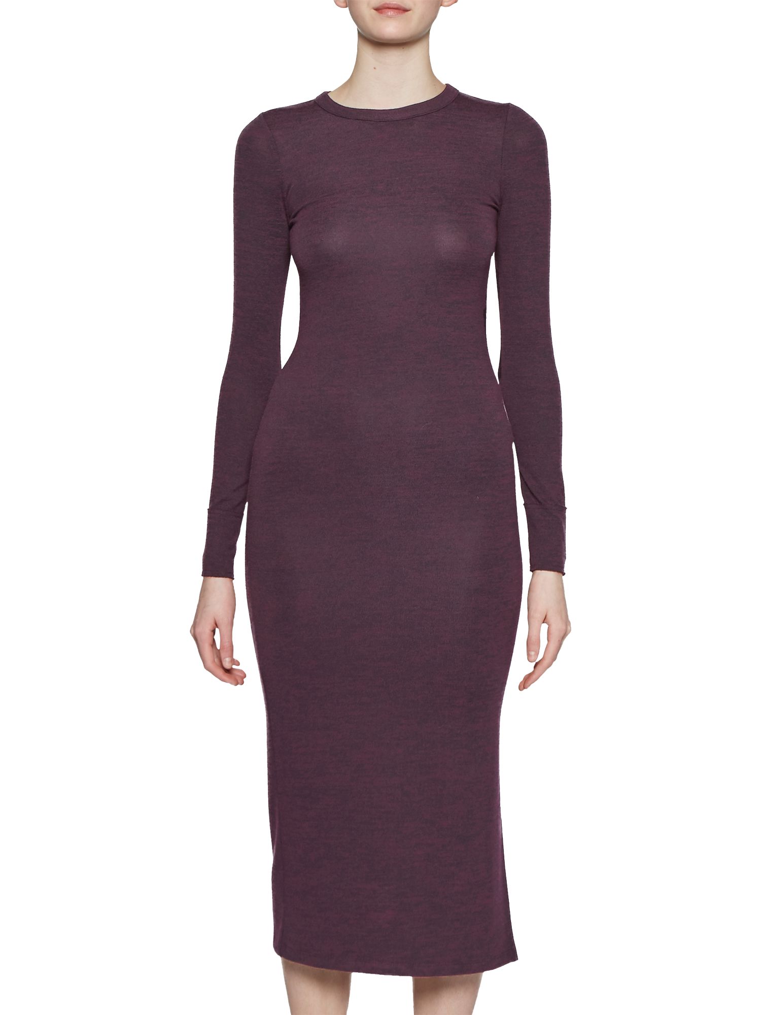 French Connection Sweeter Sweater Midi Dress, Deepest Purple