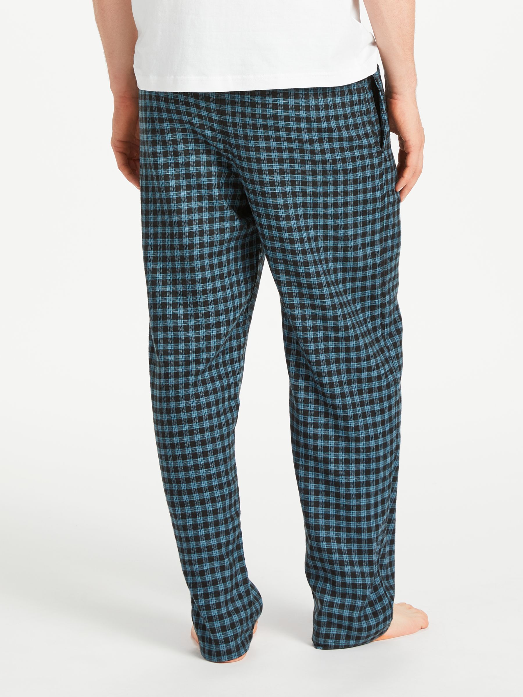 Calvin Klein Plaid Pyjama Bottoms, Blue/Black at John Lewis & Partners