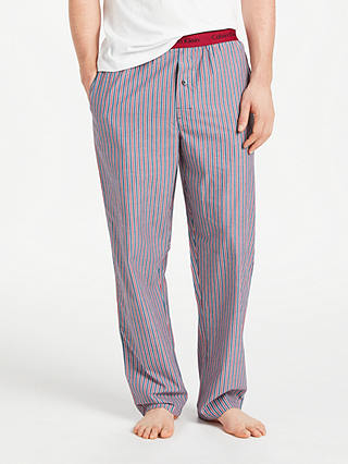 Calvin Klein Dylan Stripe Pyjama Bottoms, Blue/Red