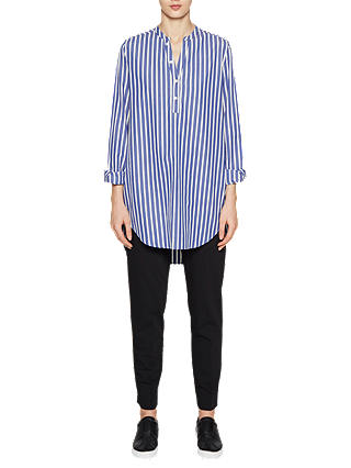 French Connection Sophia Cotton Popover Shirt, Blue Stripe