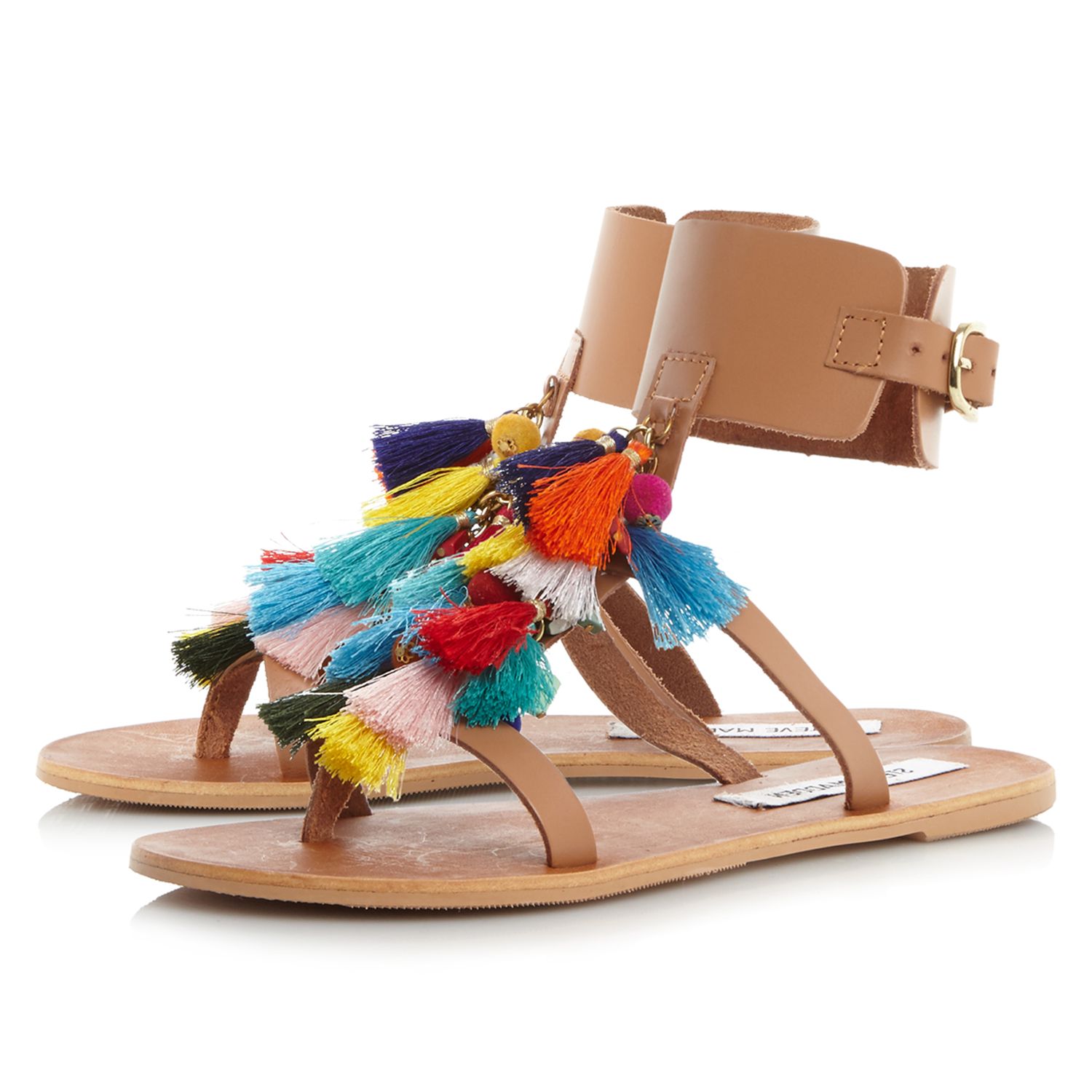 Steve Madden Colorful Tassel Sandals, Multi at John Lewis & Partners