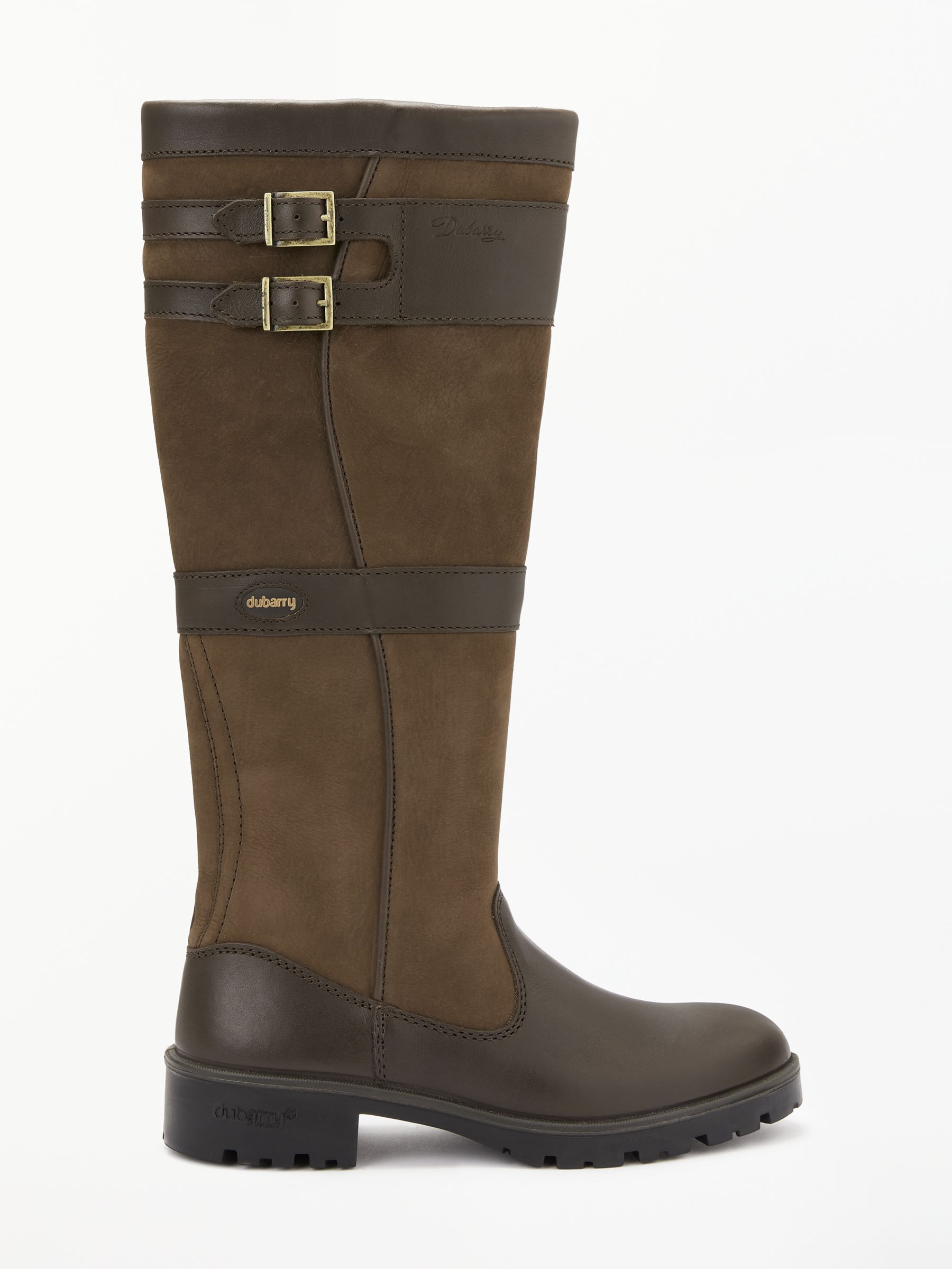 Dubarry Longford Leather Goretex Buckle Trim Knee High Boots, Walnut at ...