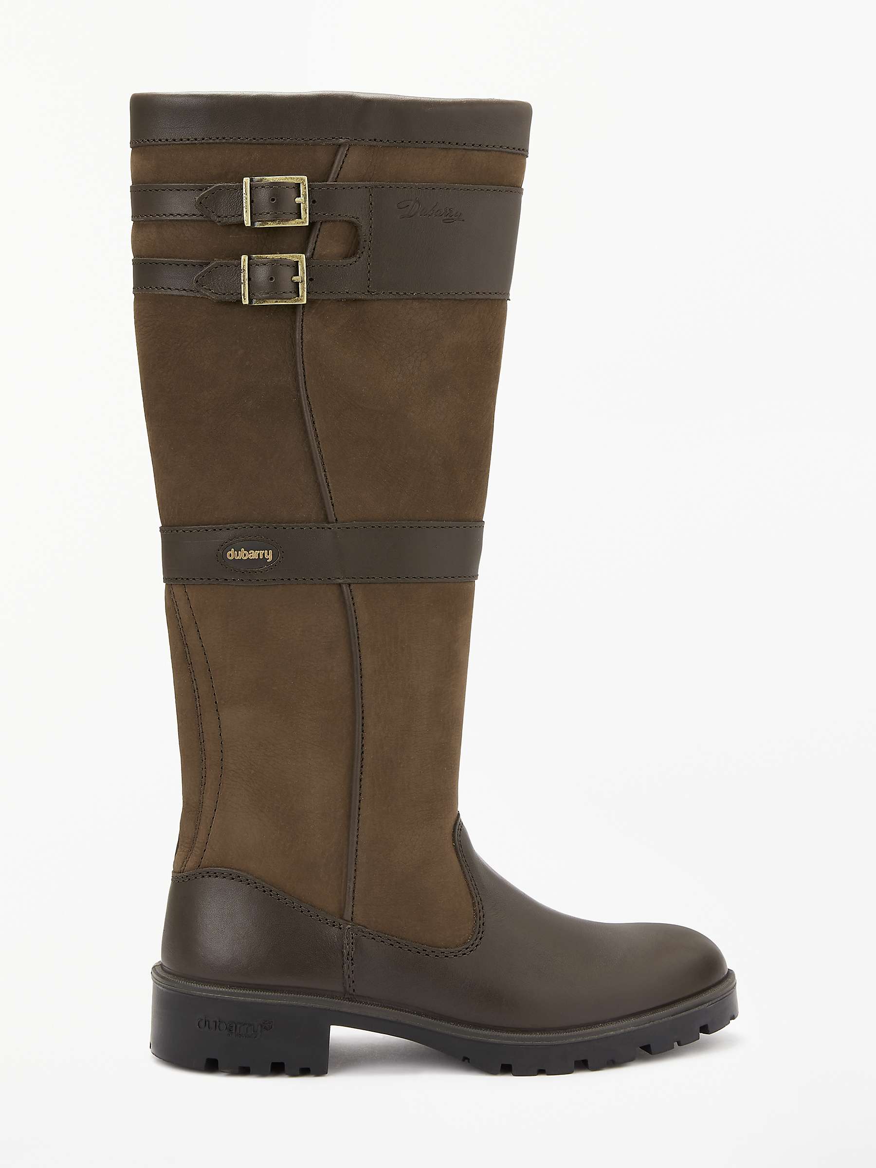 Buy Dubarry Longford Leather Goretex Buckle Trim Knee High Boots, Walnut Online at johnlewis.com
