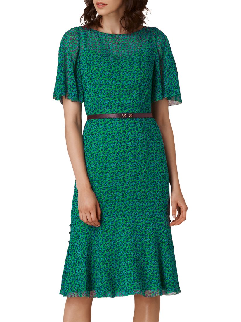 L.K. Bennett Rudy Silk Printed Dress, Green
