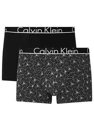 Calvin Klein Hexastar Trunks, Pack of 2, Black