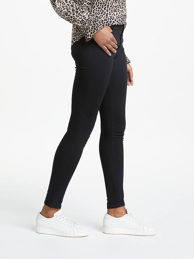 AG The Farrah High Rise Skinny Jeans, Super Black