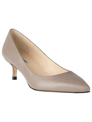 L.K. Bennett Audrey Pointed Toe Court Shoes, Grey Leather