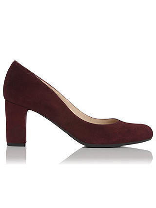 L.K. Bennett Sersha Block Heeled Court Shoes, Oxblood Red