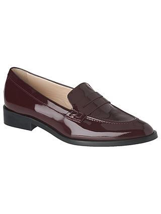 L.K. Bennett Iona Pointed Toe Loafers, Oxblood Red