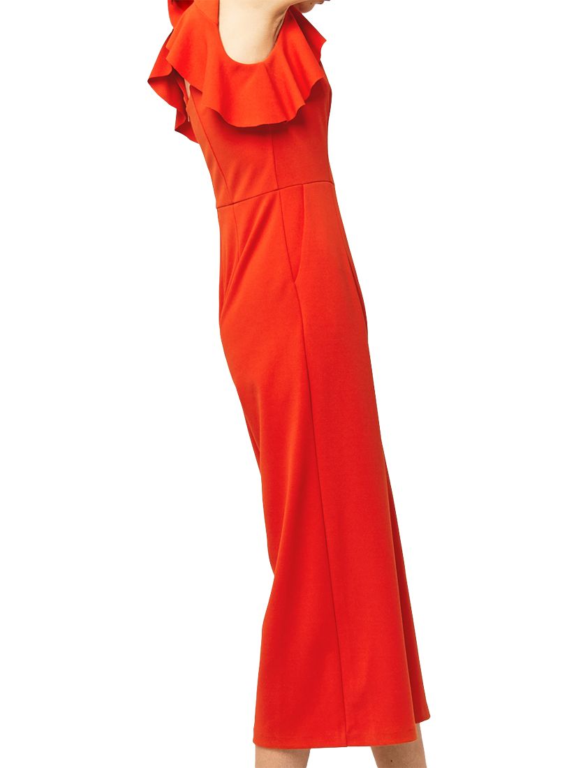 warehouse jumpsuit with open back in red