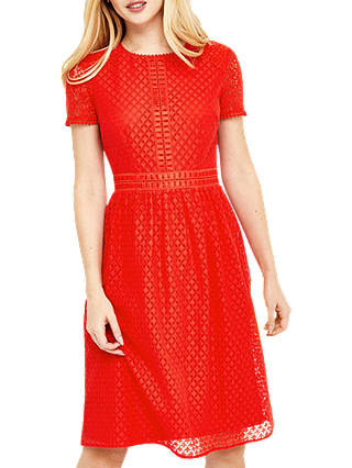 Oasis Day Skater Dress, Mid Red