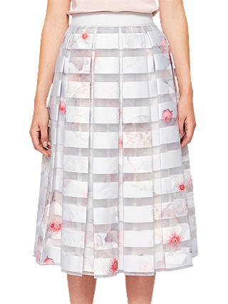 Ted Baker Chelsea Print Skirt, White/Multi