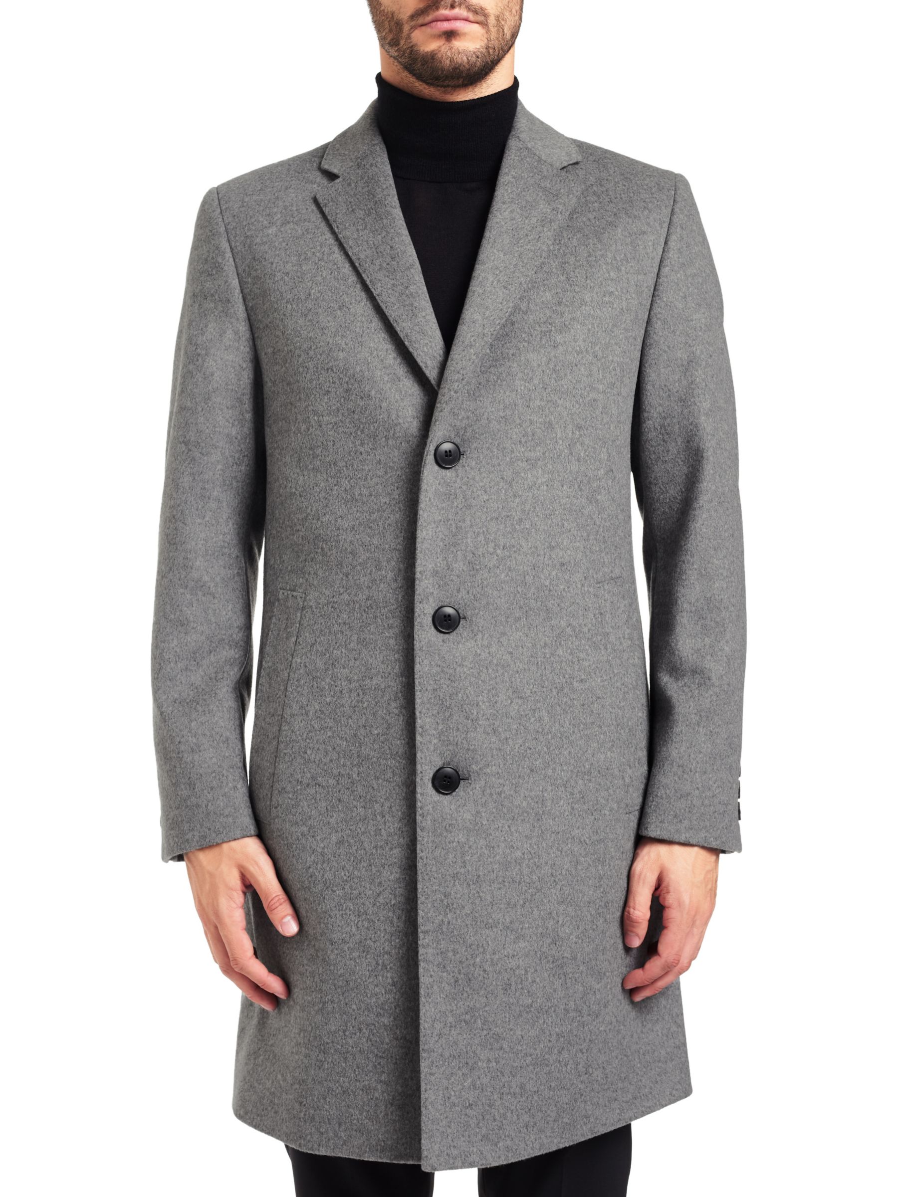 hugo boss grey coat