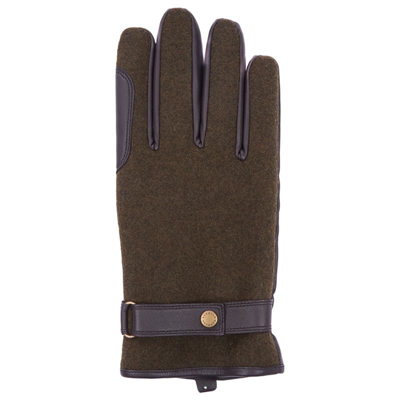 barbour leather gloves mens
